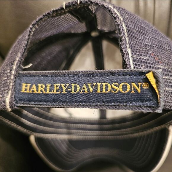 HARLEY DAVIDSON Motorcycles Firefighter Trucker Hat Strapback Cap - Picture 7 of 7